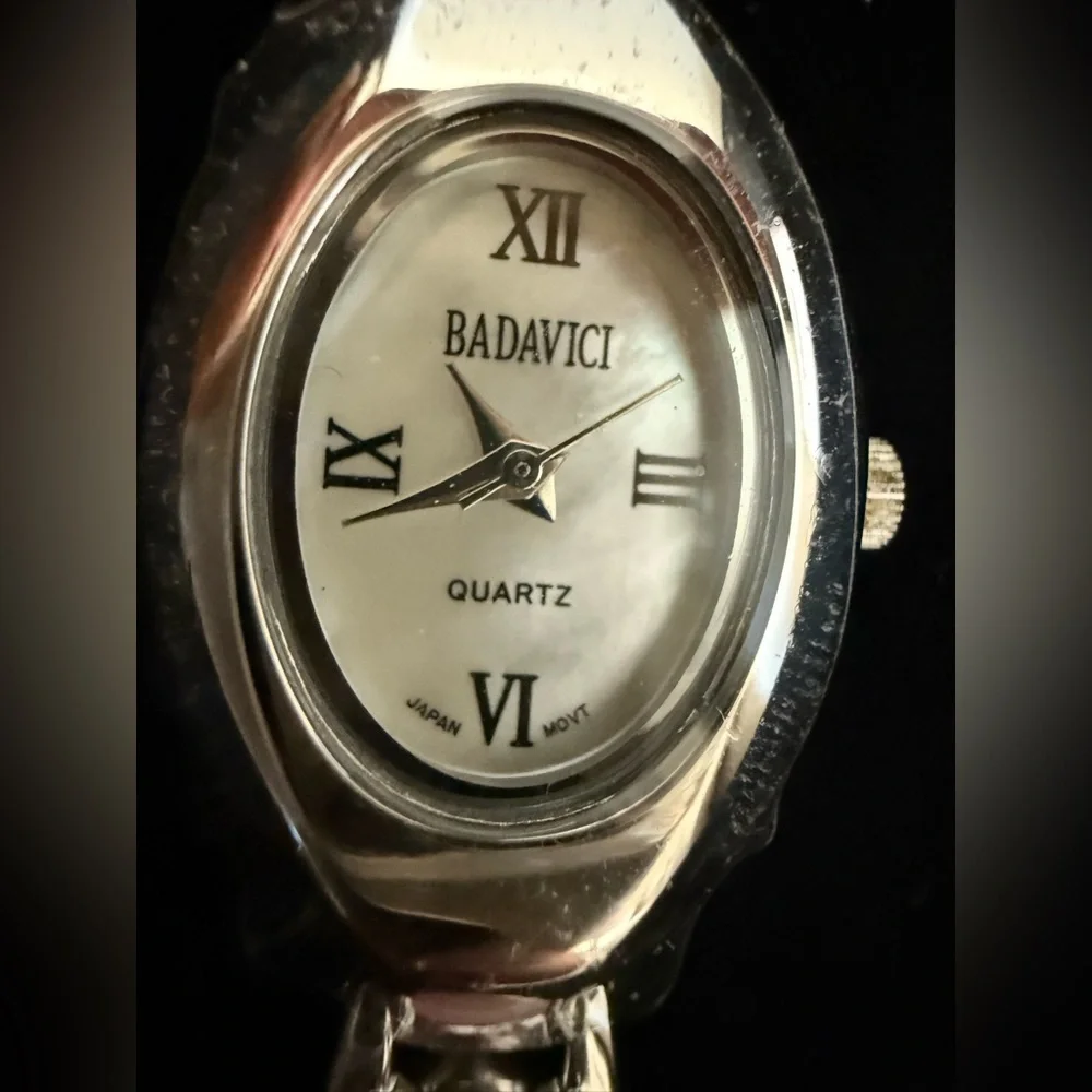 BADAVICI New Quartz Watch Original Box stainless steel Pink‎ Cabochons Links